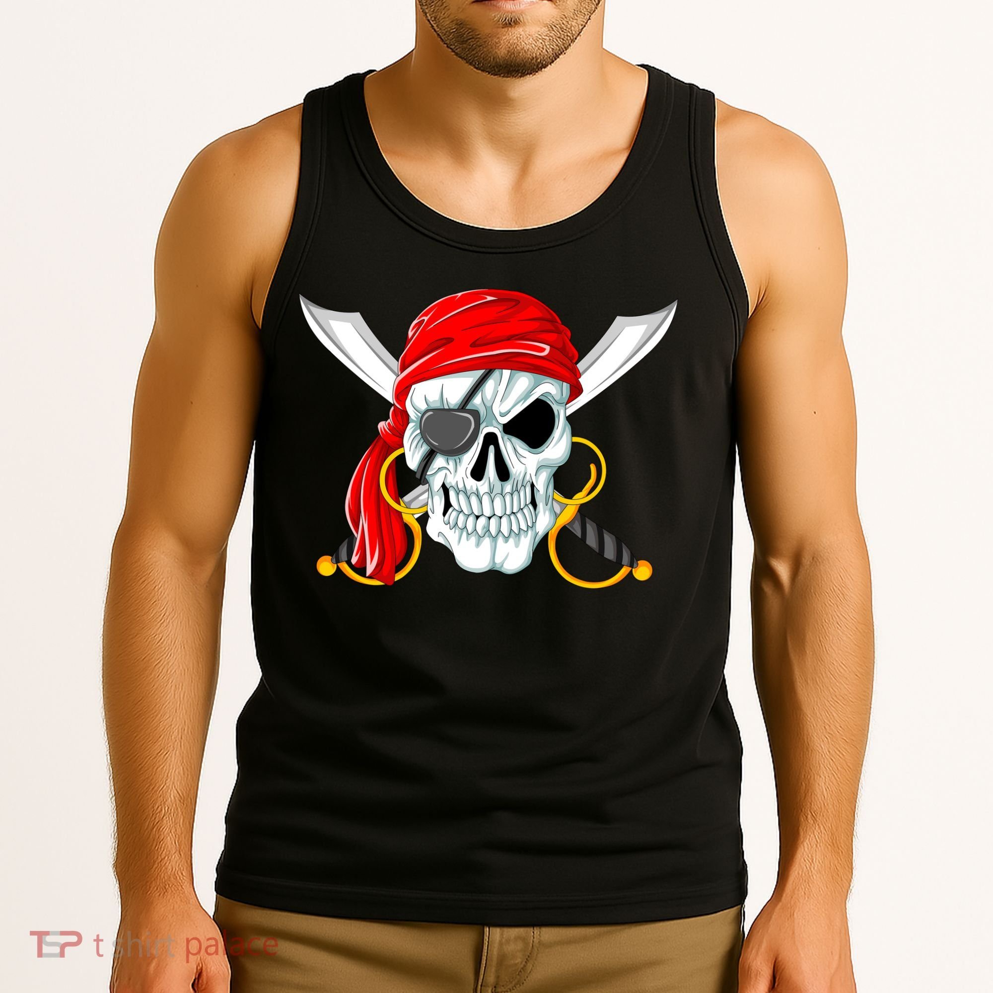 Jolly Roger Pirate Skull Tank Top