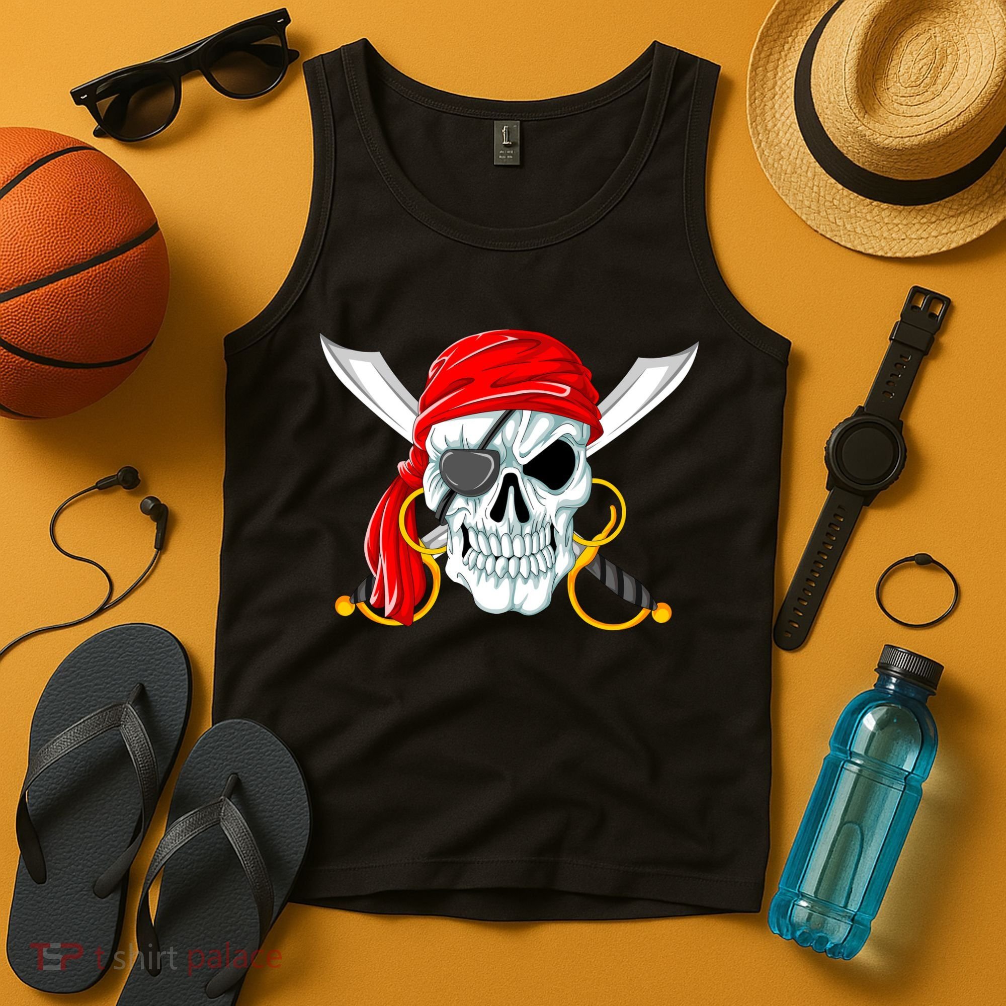 Jolly Roger Pirate Skull Tank Top