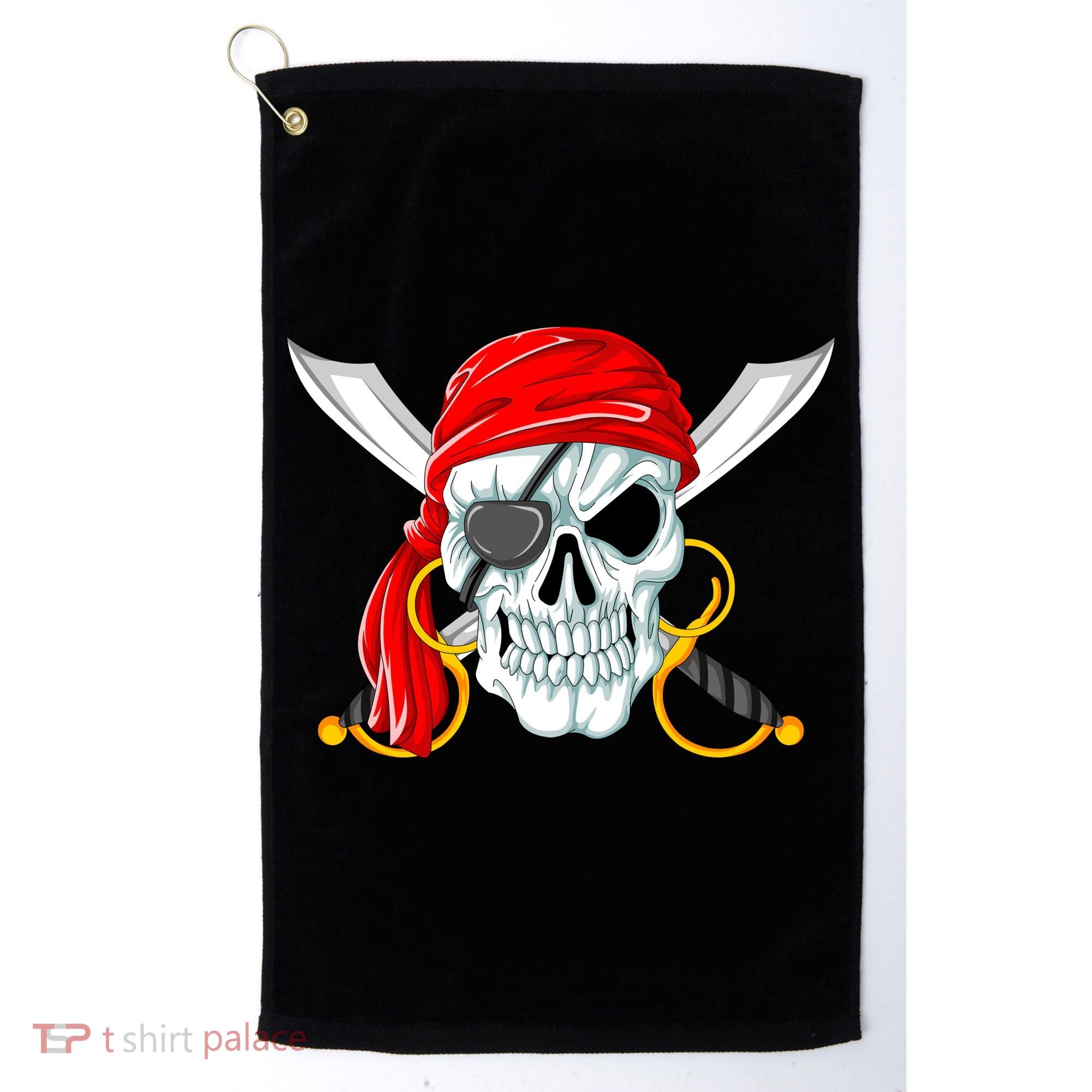 Jolly Roger Pirate Skull Golf Towel