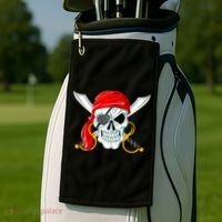 Jolly Roger Pirate Skull Golf Towel thumb 2