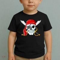 Jolly Roger Pirate Skull Toddler T-Shirt thumb 2