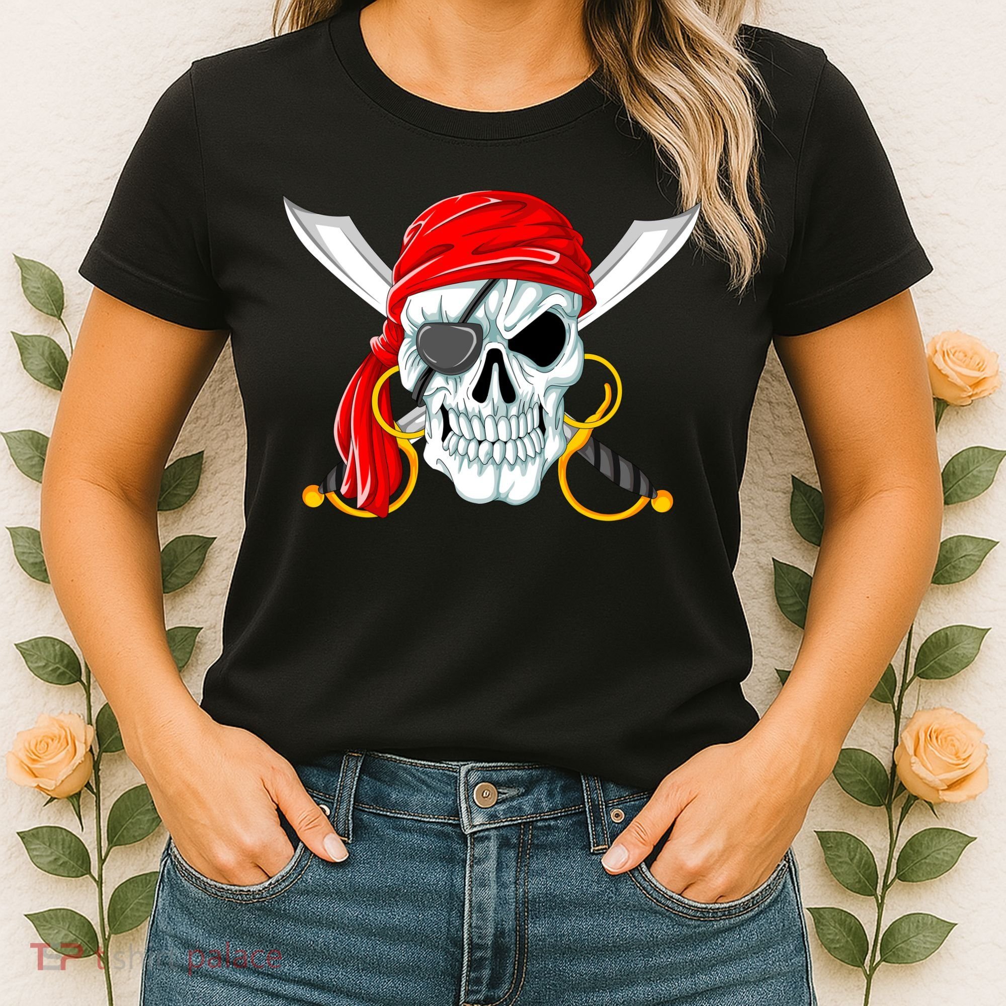 Jolly Roger Pirate Skull Women's T-Shirt