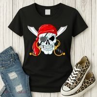 Jolly Roger Pirate Skull Women's T-Shirt thumb 3
