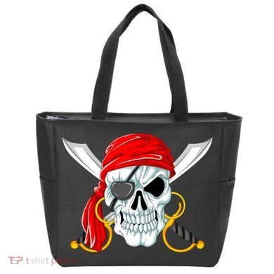 Jolly Roger Pirate Skull Tote Bag