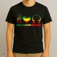 Jamaica Rastafarian Peace Love Reggae Music Rasta T-Shirt thumb 3