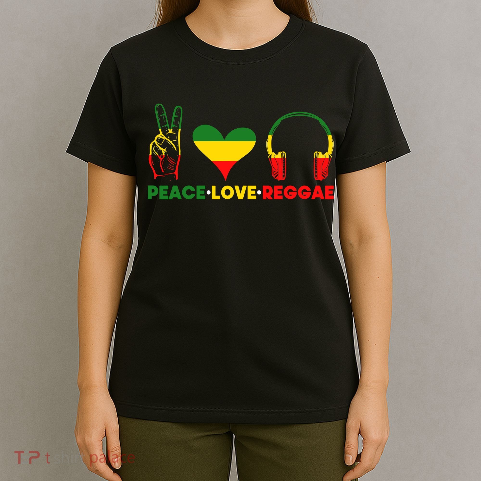Jamaica Rastafarian Peace Love Reggae Music Rasta T-Shirt