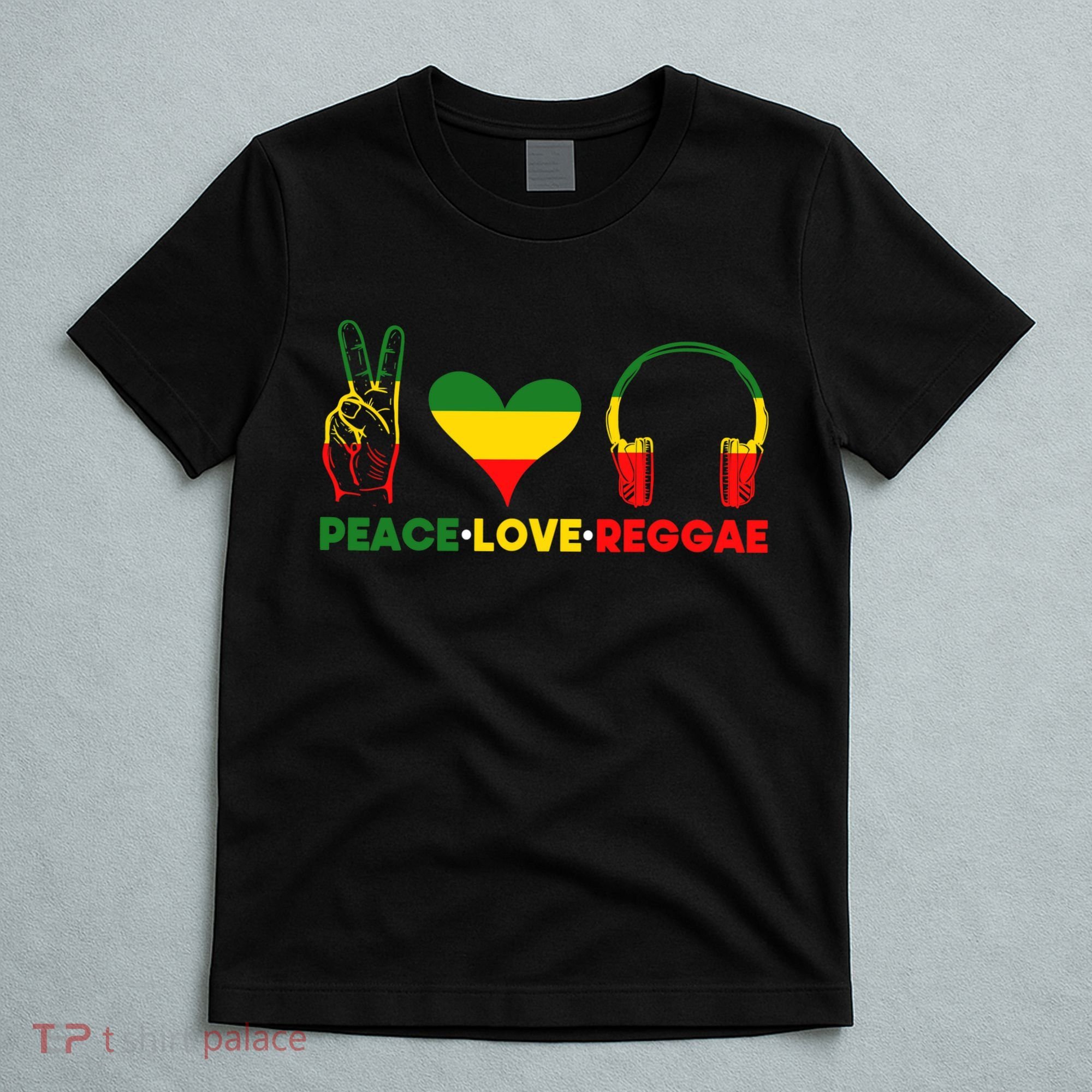 Jamaica Rastafarian Peace Love Reggae Music Rasta T-Shirt