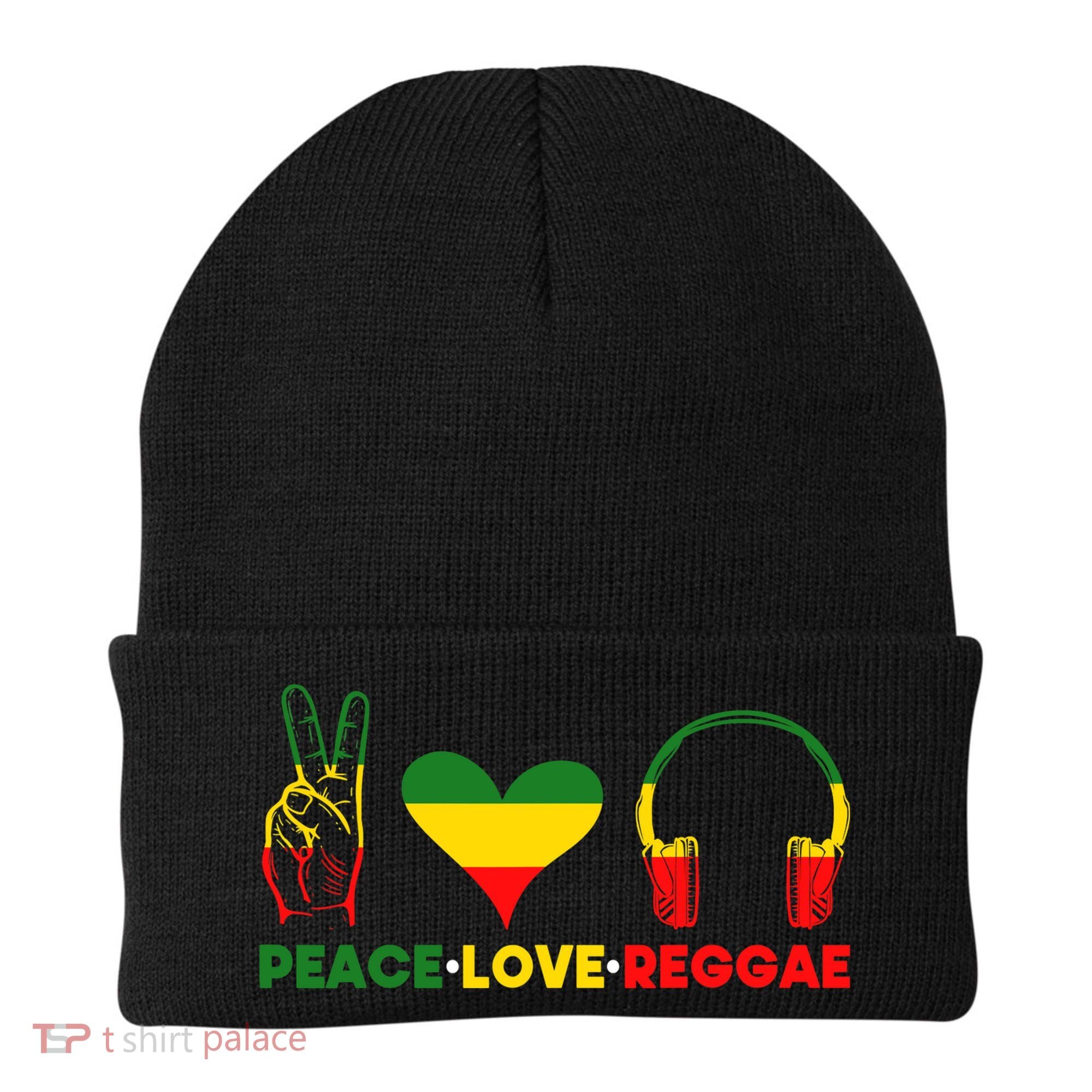 Jamaica Rastafarian Peace Love Reggae Music Rasta Beanie