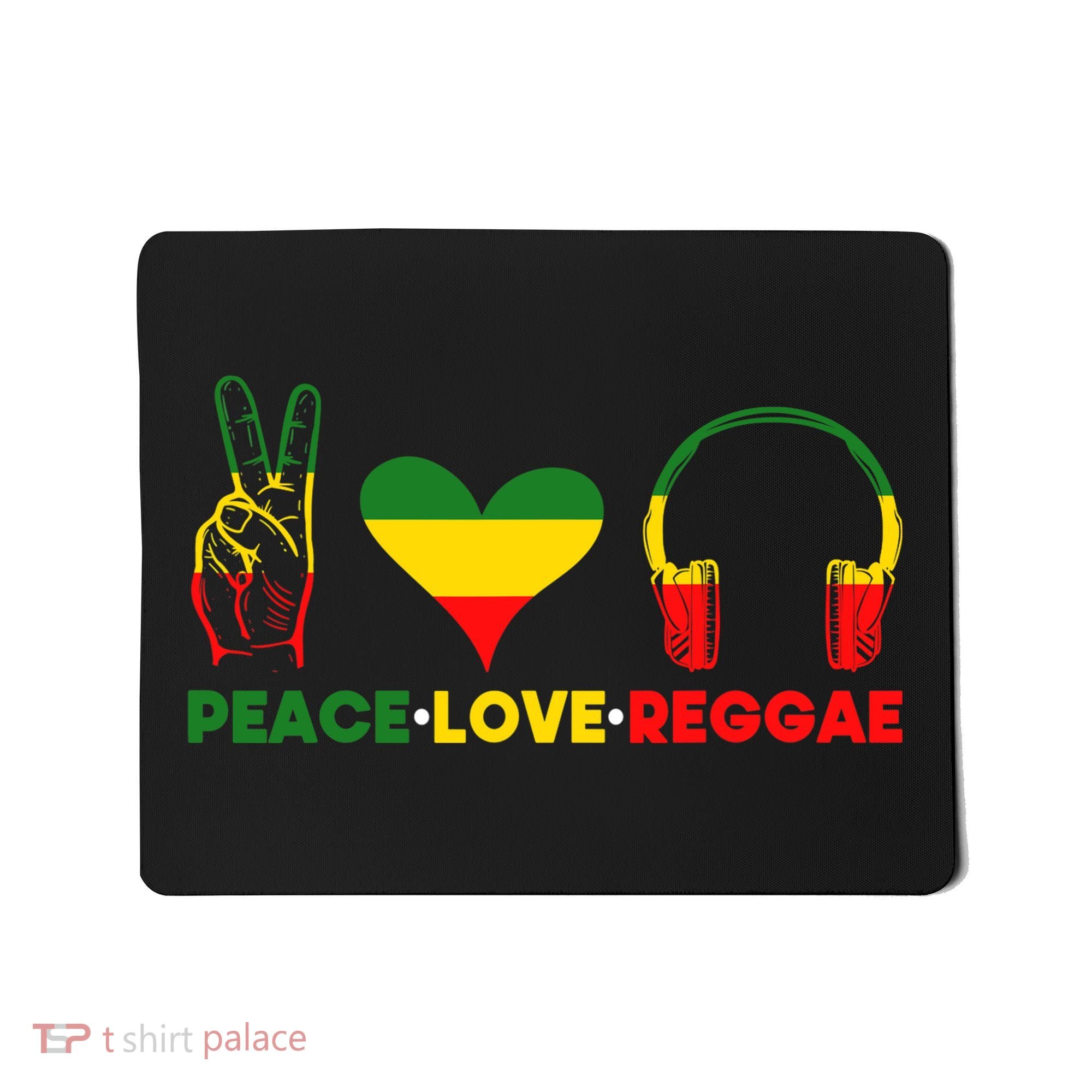 Jamaica Rastafarian Peace Love Reggae Music Rasta Mousepad