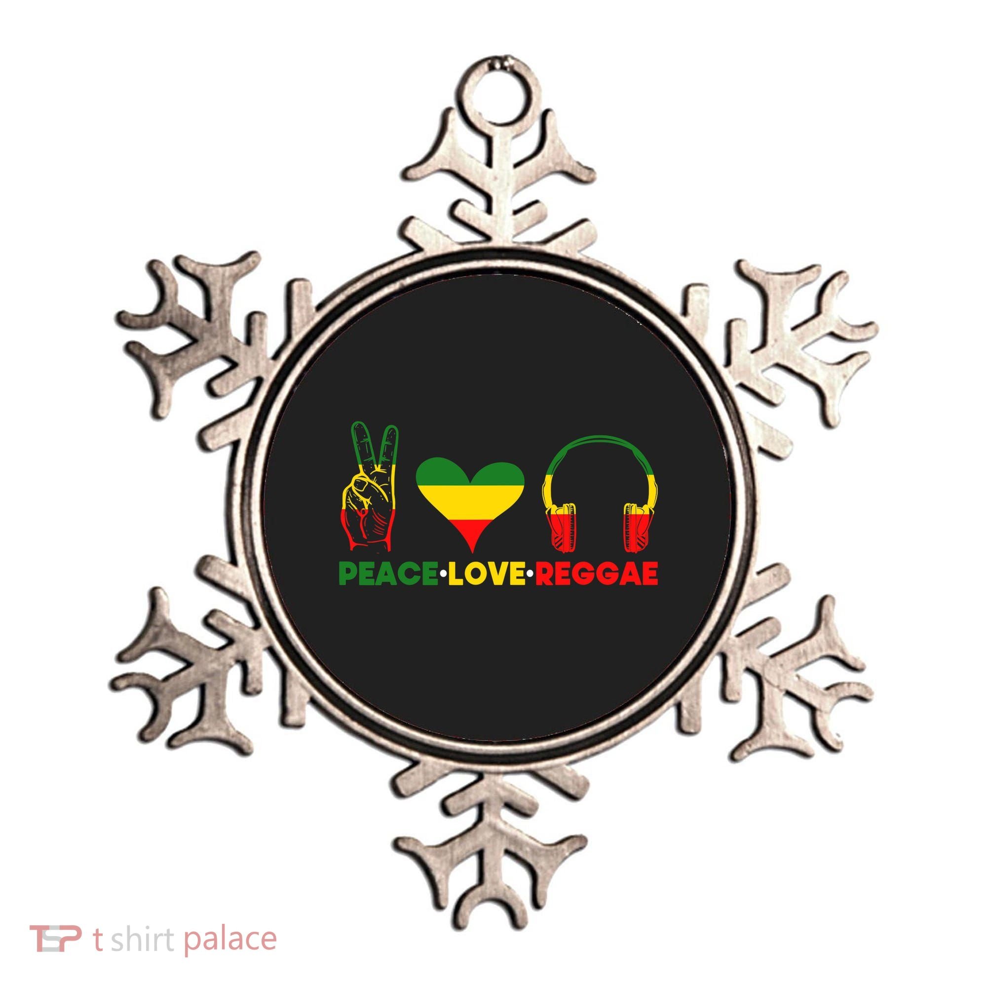 Jamaica Rastafarian Peace Love Reggae Music Rasta Ornament