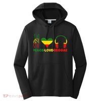 Jamaica Rastafarian Peace Love Reggae Music Rasta Performance Fleece Hoodie thumb 0