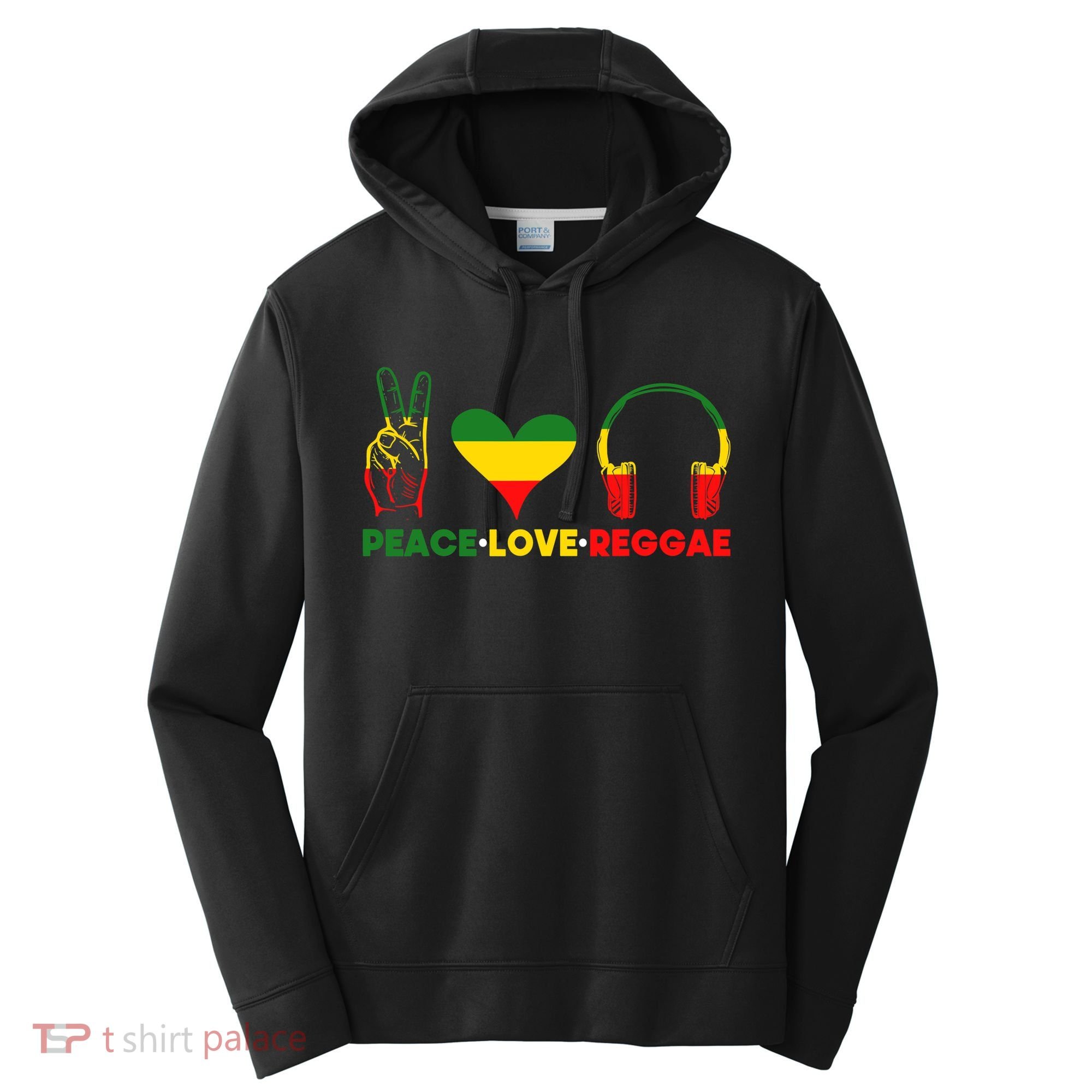 Jamaica Rastafarian Peace Love Reggae Music Rasta Performance Fleece Hoodie