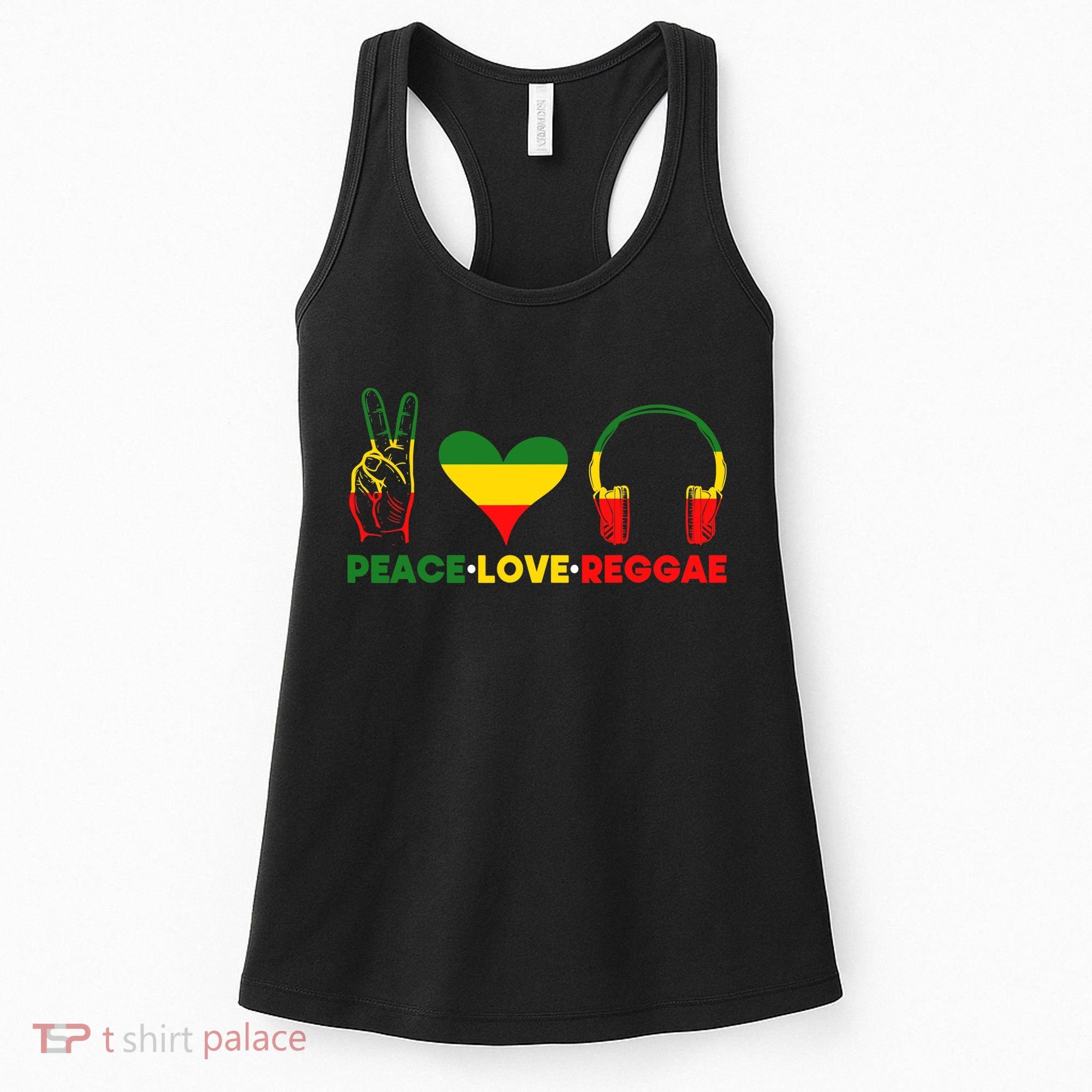 Jamaica Rastafarian Peace Love Reggae Music Rasta Women's Tank Top