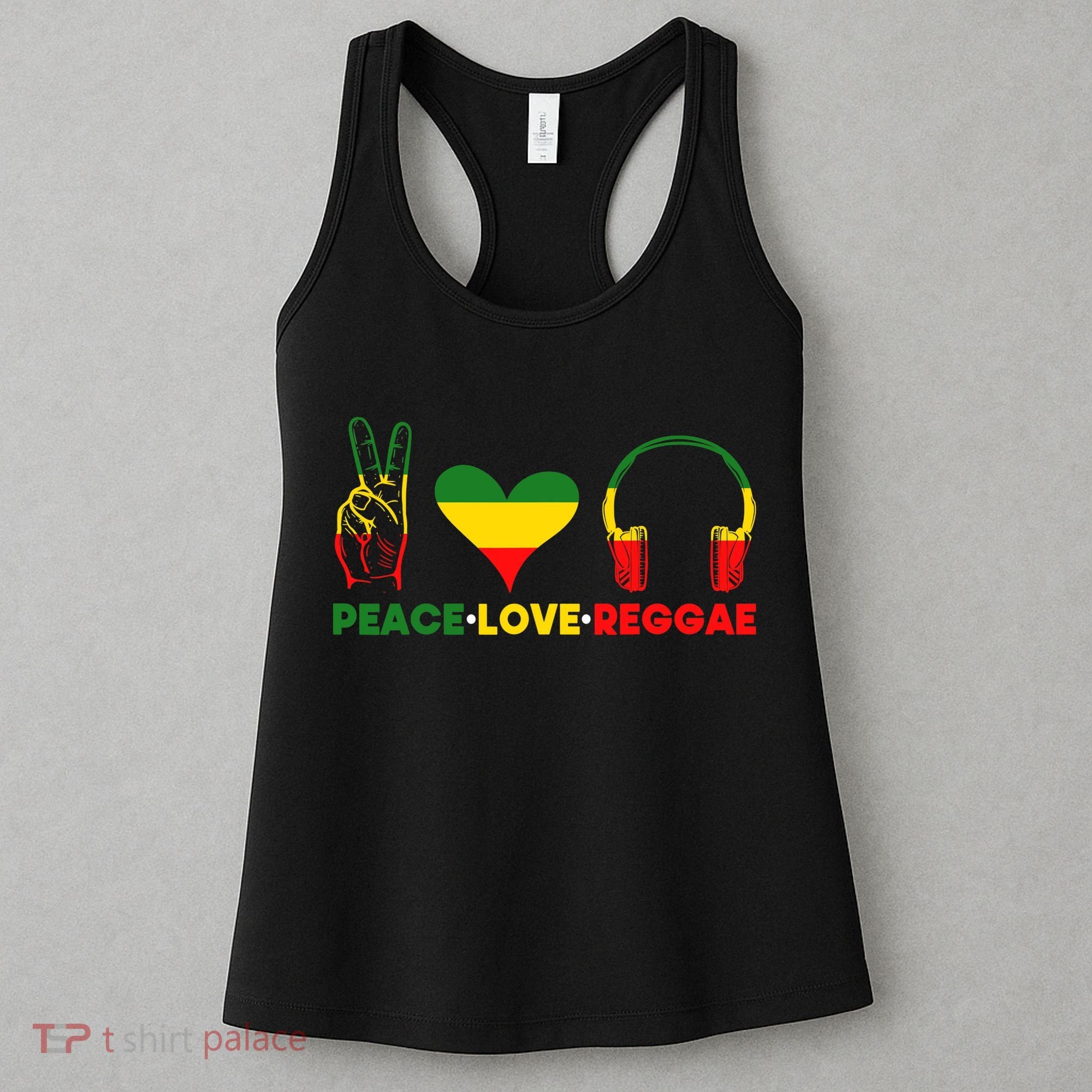 Jamaica Rastafarian Peace Love Reggae Music Rasta Women's Tank Top
