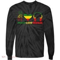 Jamaica Rastafarian Peace Love Reggae Music Rasta Tie-Dye Long Sleeve Shirt thumb 0
