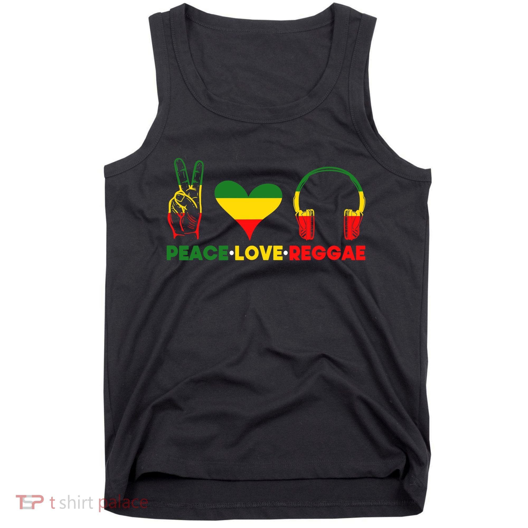 Jamaica Rastafarian Peace Love Reggae Music Rasta Tank Top