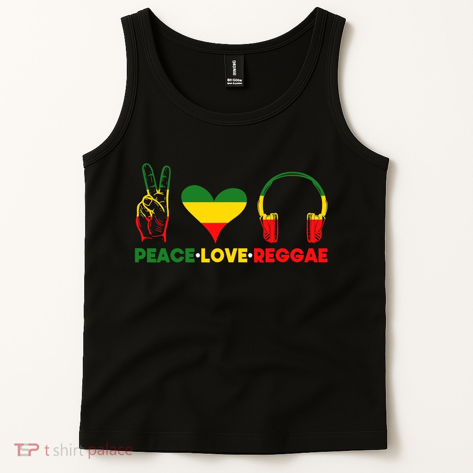 Jamaica Rastafarian Peace Love Reggae Music Rasta Tank Top