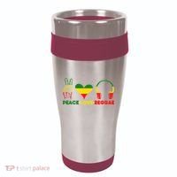 Jamaica Rastafarian Peace Love Reggae Music Rasta 16oz Travel Tumbler thumb 0