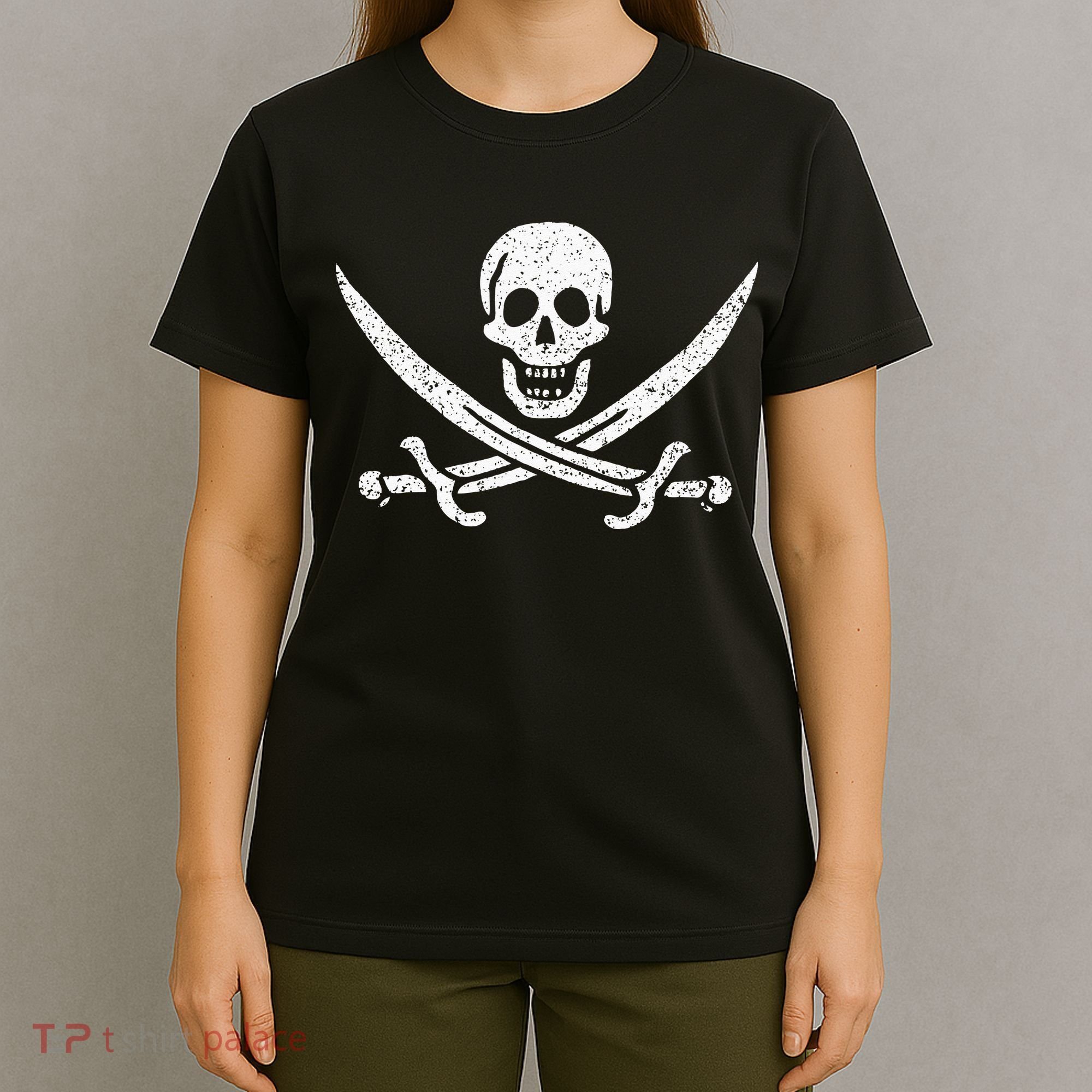 JOLLY ROGER PIRATE FLAG CALICO JACK HALLOWEEN COSTUME T-Shirt