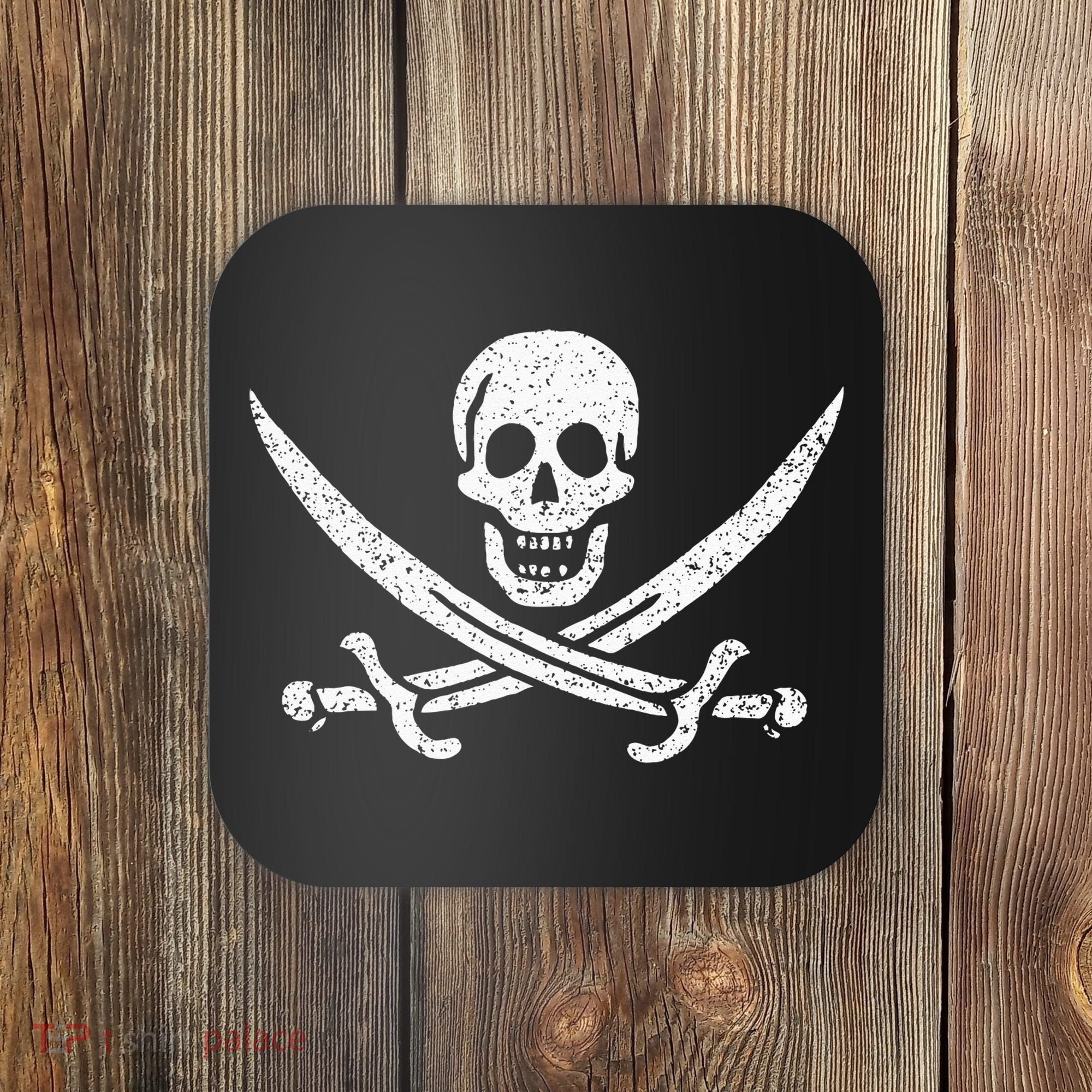 JOLLY ROGER PIRATE FLAG CALICO JACK HALLOWEEN COSTUME Coaster