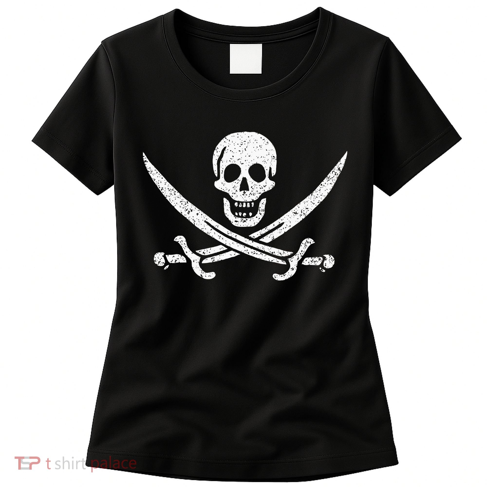 JOLLY ROGER PIRATE FLAG CALICO JACK HALLOWEEN COSTUME Women's T-Shirt