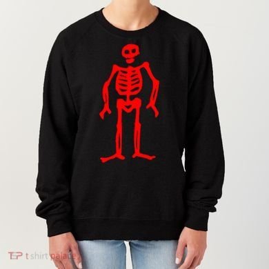 Jolly Roger Pirate Flag Edward Low Red Skeleton Women's Sweatshirt