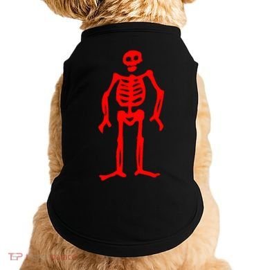 Jolly Roger Pirate Flag Edward Low Red Skeleton Doggie Tank