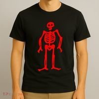 Jolly Roger Pirate Flag Edward Low Red Skeleton T-Shirt thumb 3