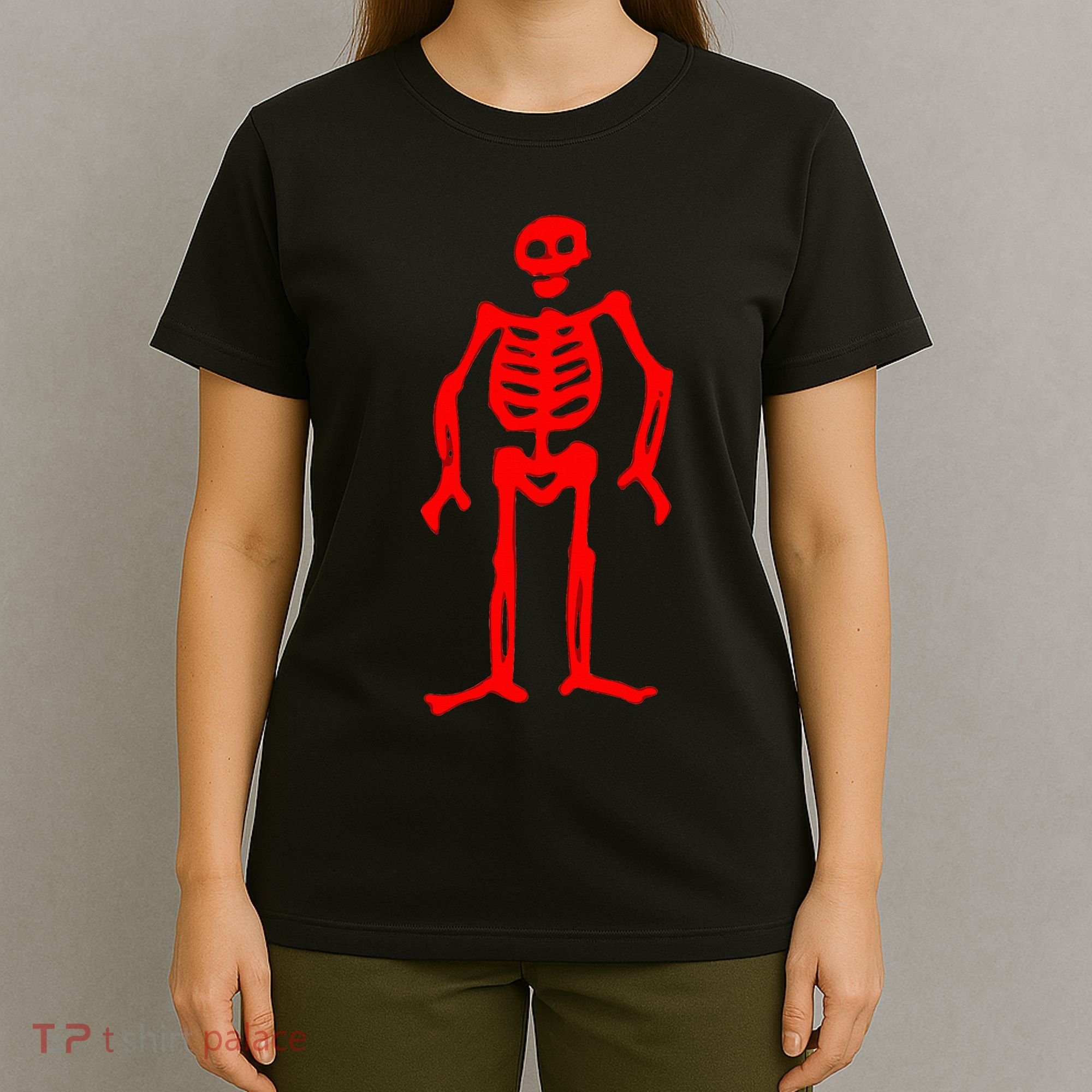 Jolly Roger Pirate Flag Edward Low Red Skeleton T-Shirt