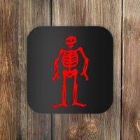 Jolly Roger Pirate Flag Edward Low Red Skeleton Coaster thumb 0