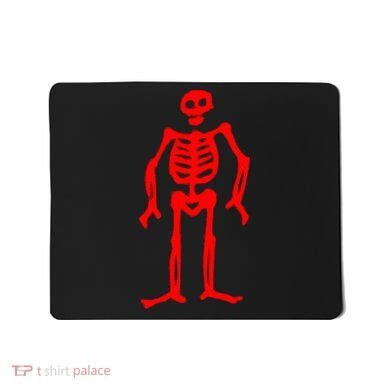 Jolly Roger Pirate Flag Edward Low Red Skeleton Mousepad