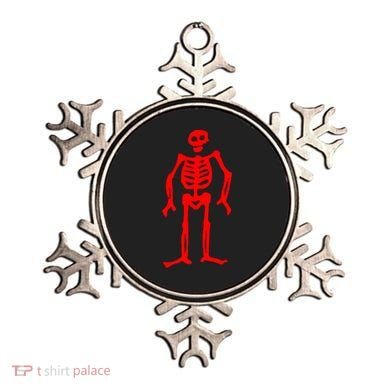 Jolly Roger Pirate Flag Edward Low Red Skeleton Ornament