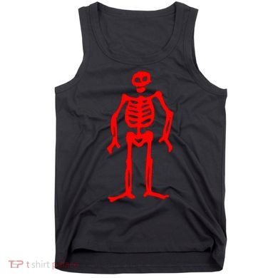 Jolly Roger Pirate Flag Edward Low Red Skeleton Tank Top