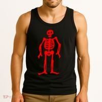 Jolly Roger Pirate Flag Edward Low Red Skeleton Tank Top thumb 3
