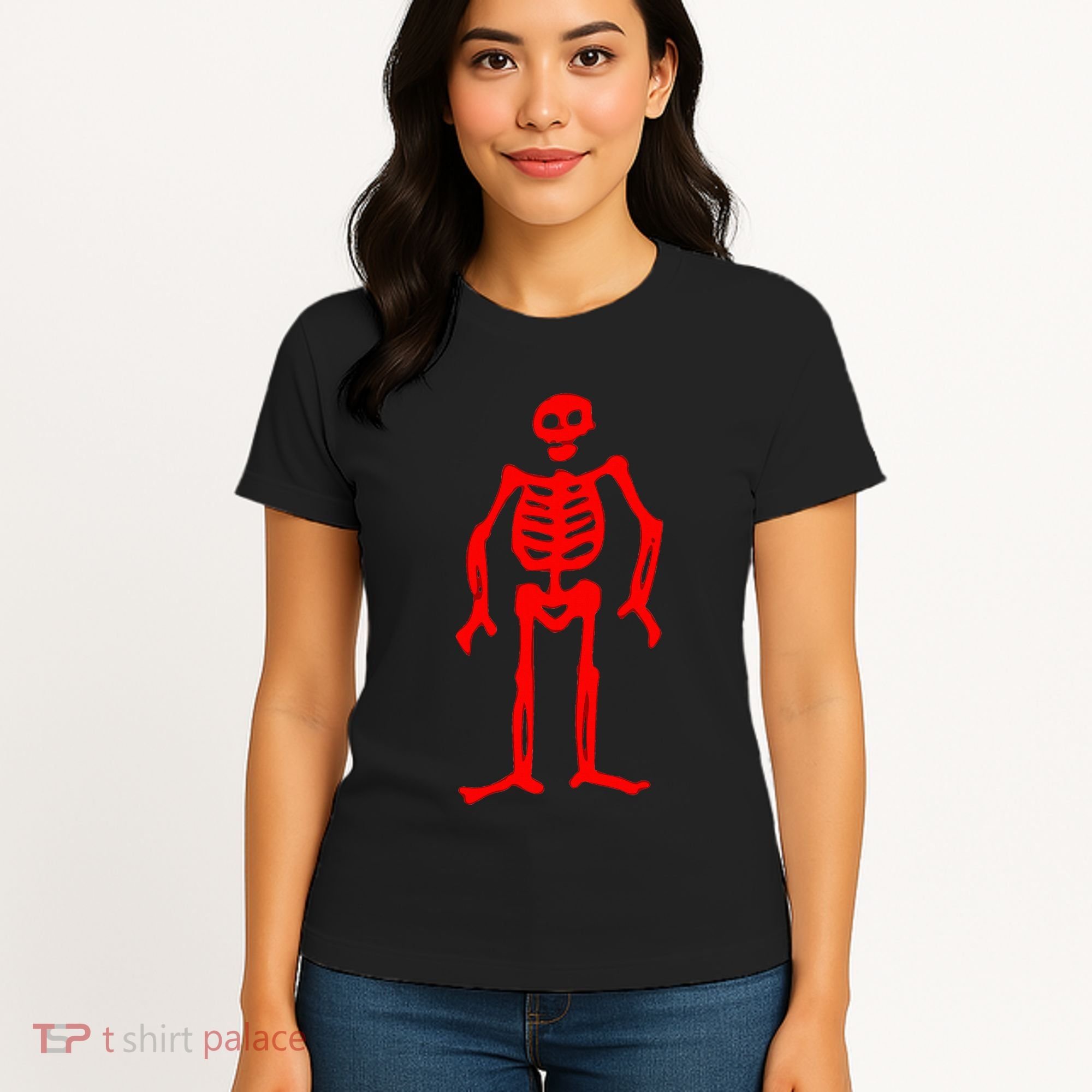 Jolly Roger Pirate Flag Edward Low Red Skeleton Women's T-Shirt
