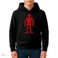 Jolly Roger Pirate Flag Edward Low Red Skeleton Kids Hoodie thumb 4
