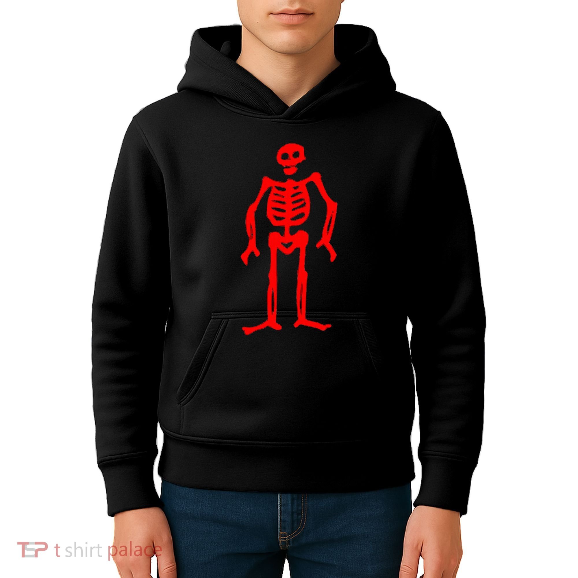 Jolly Roger Pirate Flag Edward Low Red Skeleton Kids Hoodie