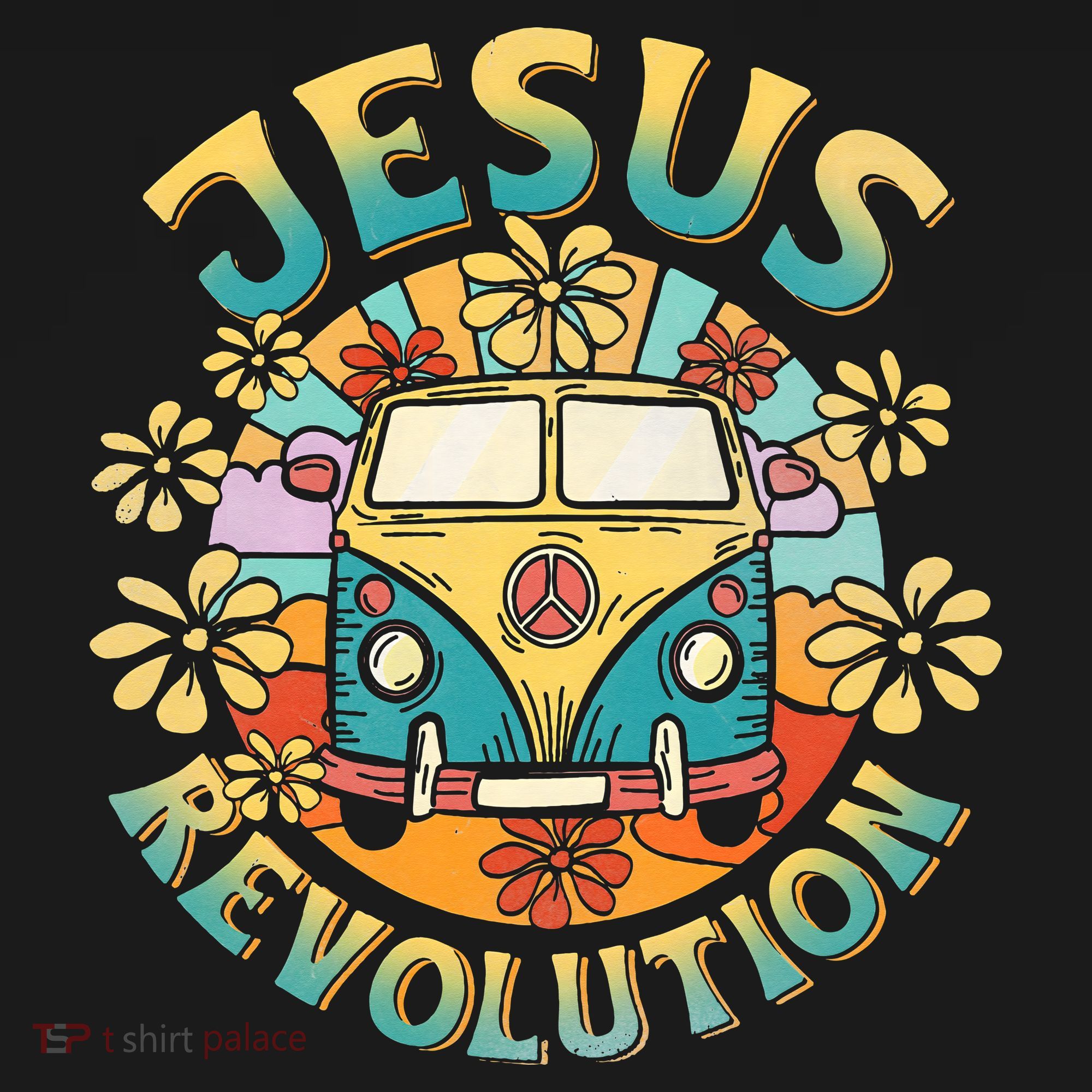 Jesus Revolution People Bus Christian Faith Costume Mousepad