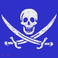 JOLLY ROGER PIRATE FLAG CALICO JACK HALLOWEEN COSTUME Polo thumb 2