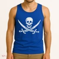 JOLLY ROGER PIRATE FLAG CALICO JACK HALLOWEEN COSTUME Tank Top thumb 3