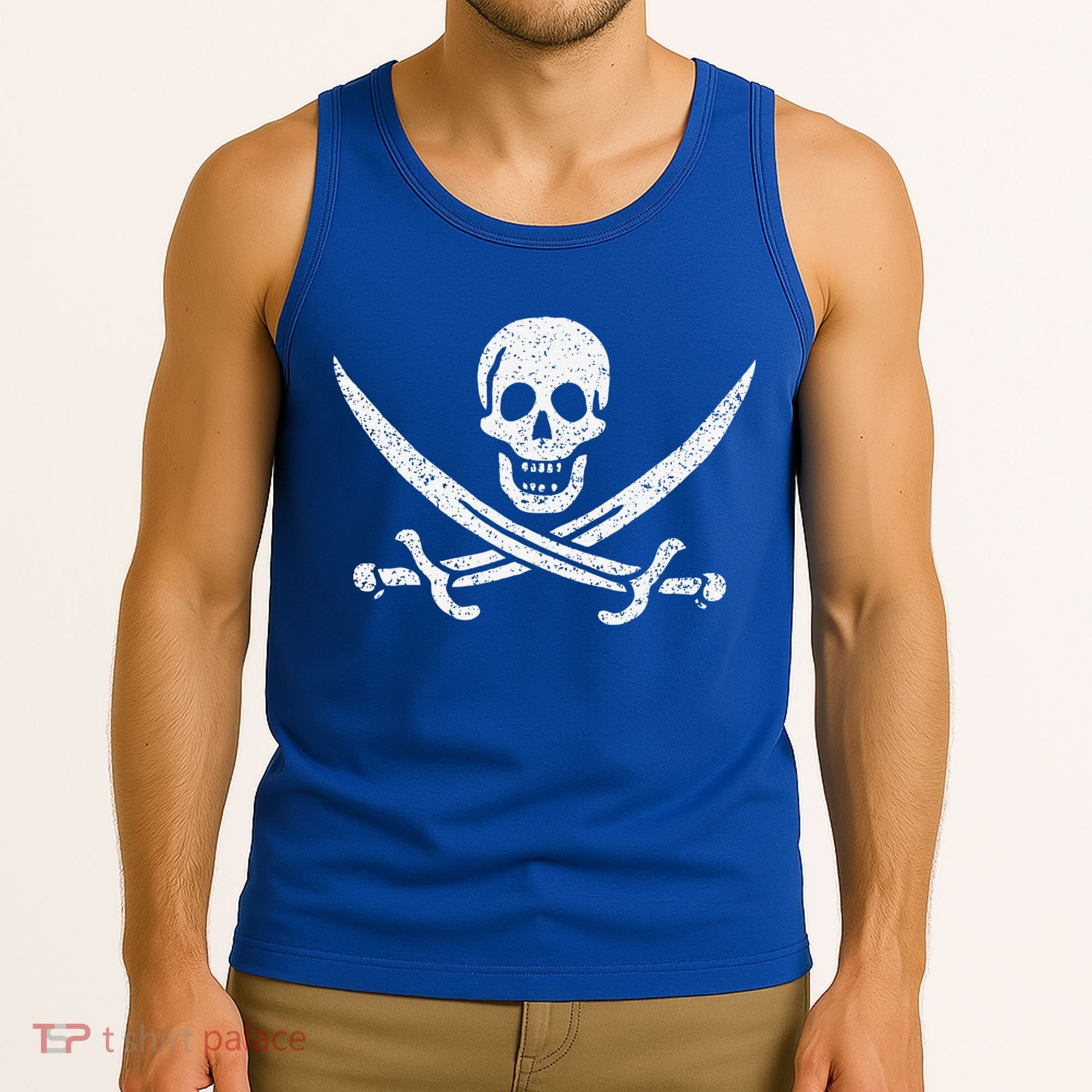 JOLLY ROGER PIRATE FLAG CALICO JACK HALLOWEEN COSTUME Tank Top