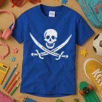 JOLLY ROGER PIRATE FLAG CALICO JACK HALLOWEEN COSTUME Kids T-Shirt thumb 3
