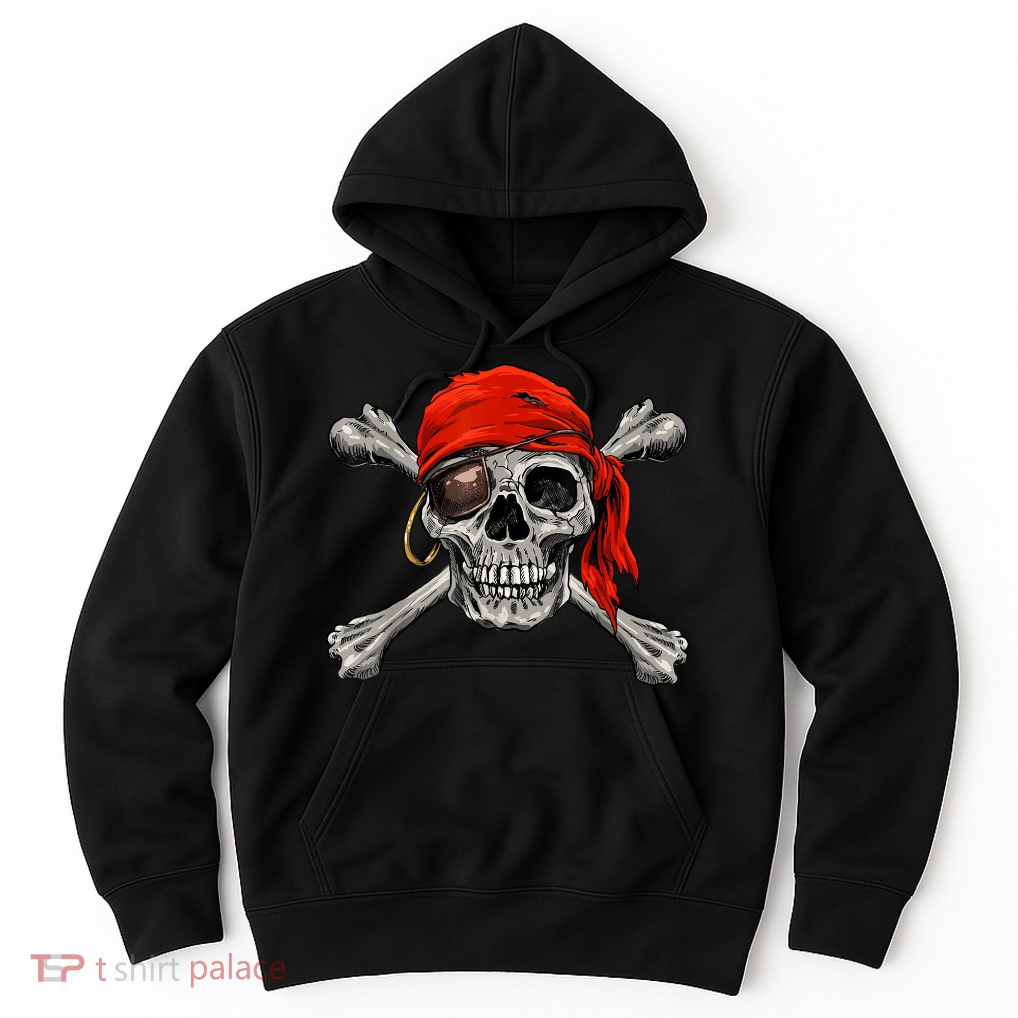Jolly Roger Pirate Skull & Crossbones Halloween Hoodie