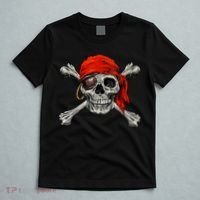 Jolly Roger Pirate Skull & Crossbones Halloween T-Shirt thumb 5