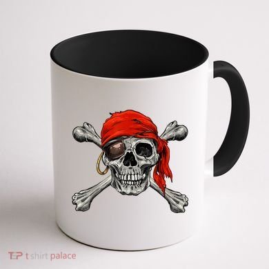 Jolly Roger Pirate Skull & Crossbones Halloween Coffee Mug back