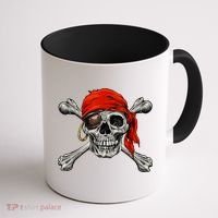 Jolly Roger Pirate Skull & Crossbones Halloween Coffee Mug thumb 1