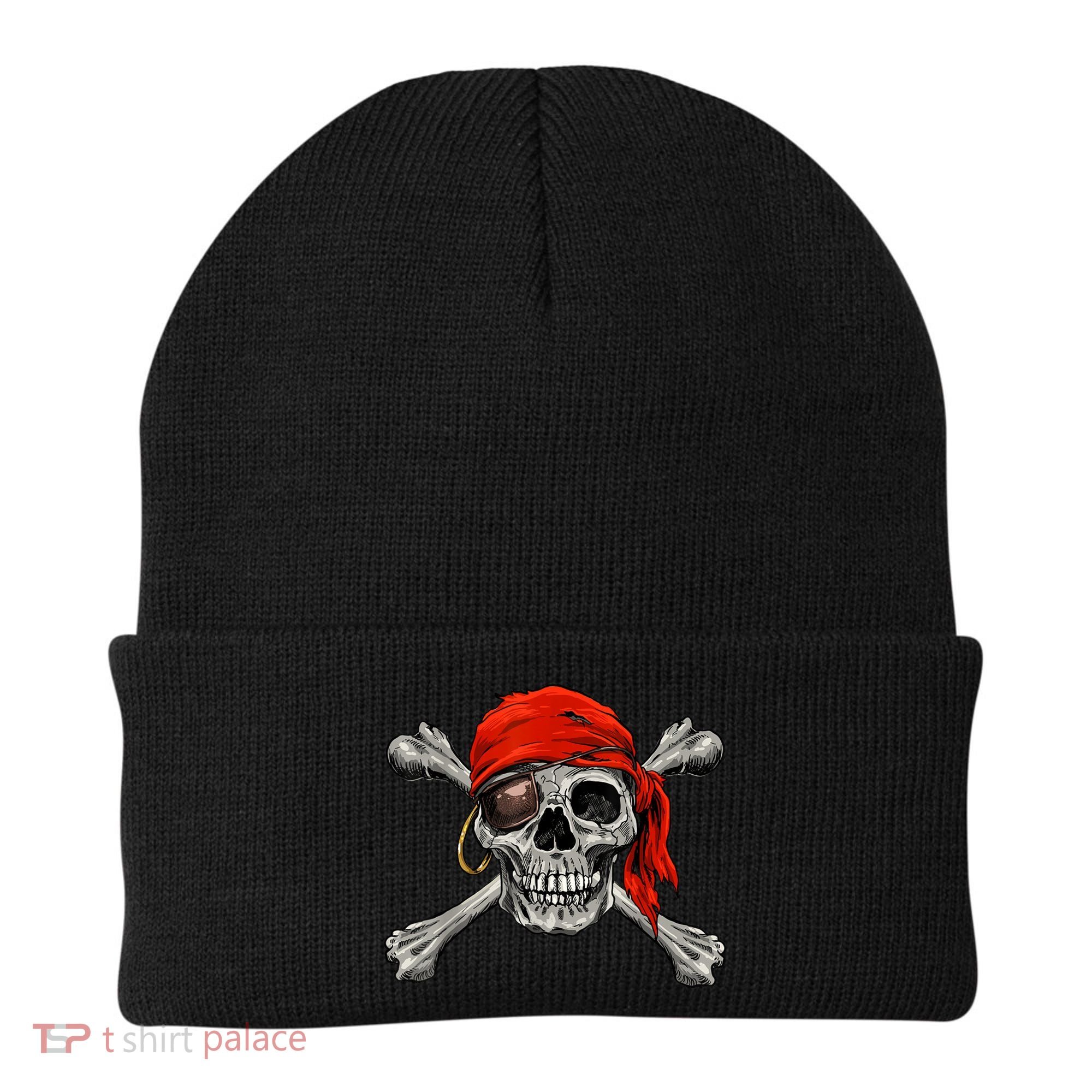 Jolly Roger Pirate Skull & Crossbones Halloween Beanie