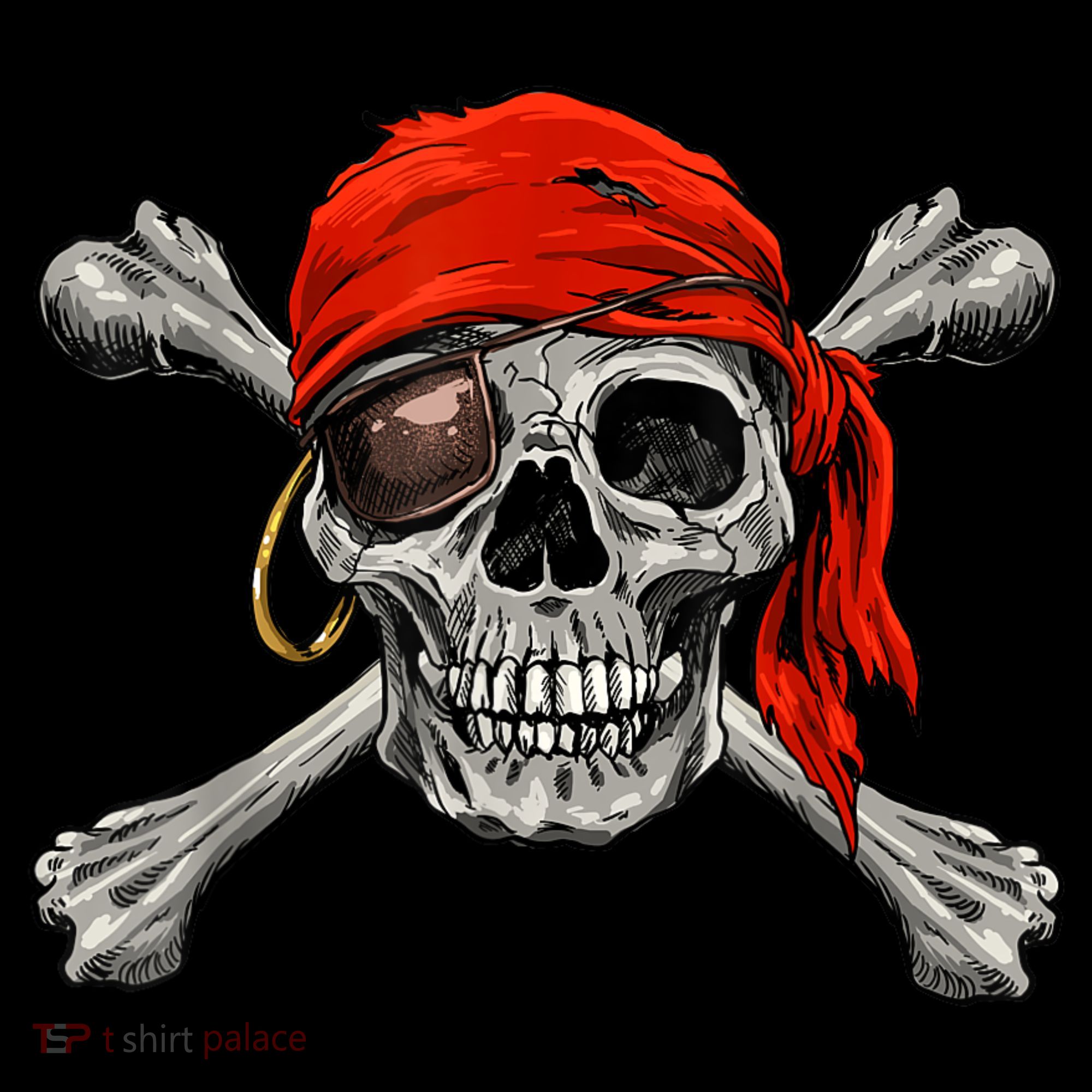 Jolly Roger Pirate Skull & Crossbones Halloween Women's Hoodie