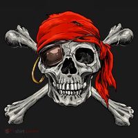 Jolly Roger Pirate Skull & Crossbones Halloween Women's Tank Top thumb 5