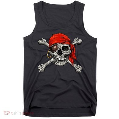 Jolly Roger Pirate Skull & Crossbones Halloween Tank Top